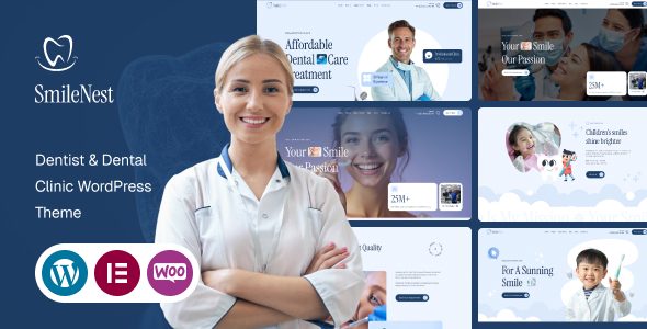Smilenest - Dentist & Dental Clinic WordPress Theme