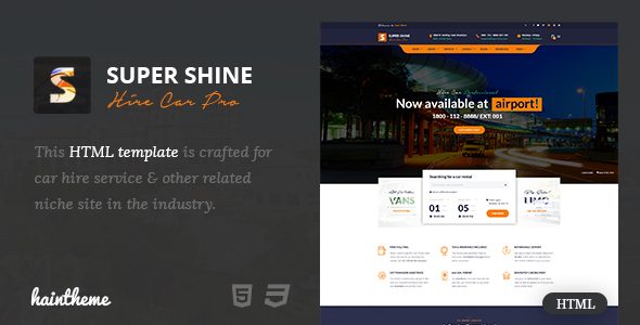 Supershine - Car Rental HTML Template