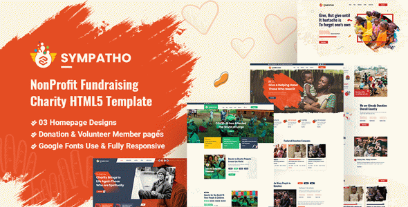 Sympatho - Non Profit & Charity HTML5 Template