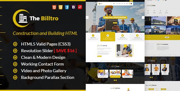 The Billtro - Construction HTML Template