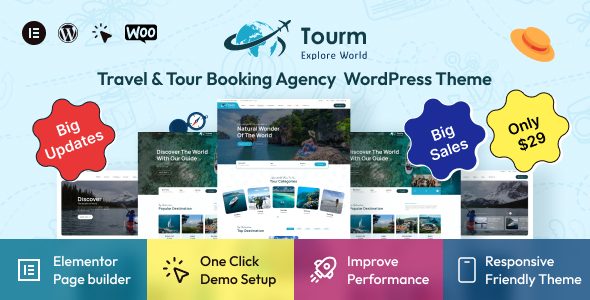 Tourm- Travel & Tour Booking Agency WordPress Theme