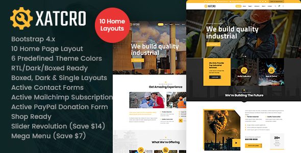Xatcro - Factory Industrial HTML Template
