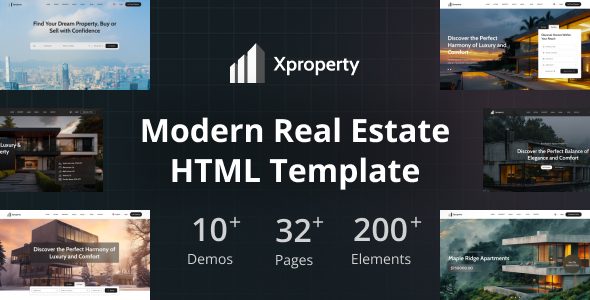 Xproperty - Modern Property Listing & Real Estate HTML Template